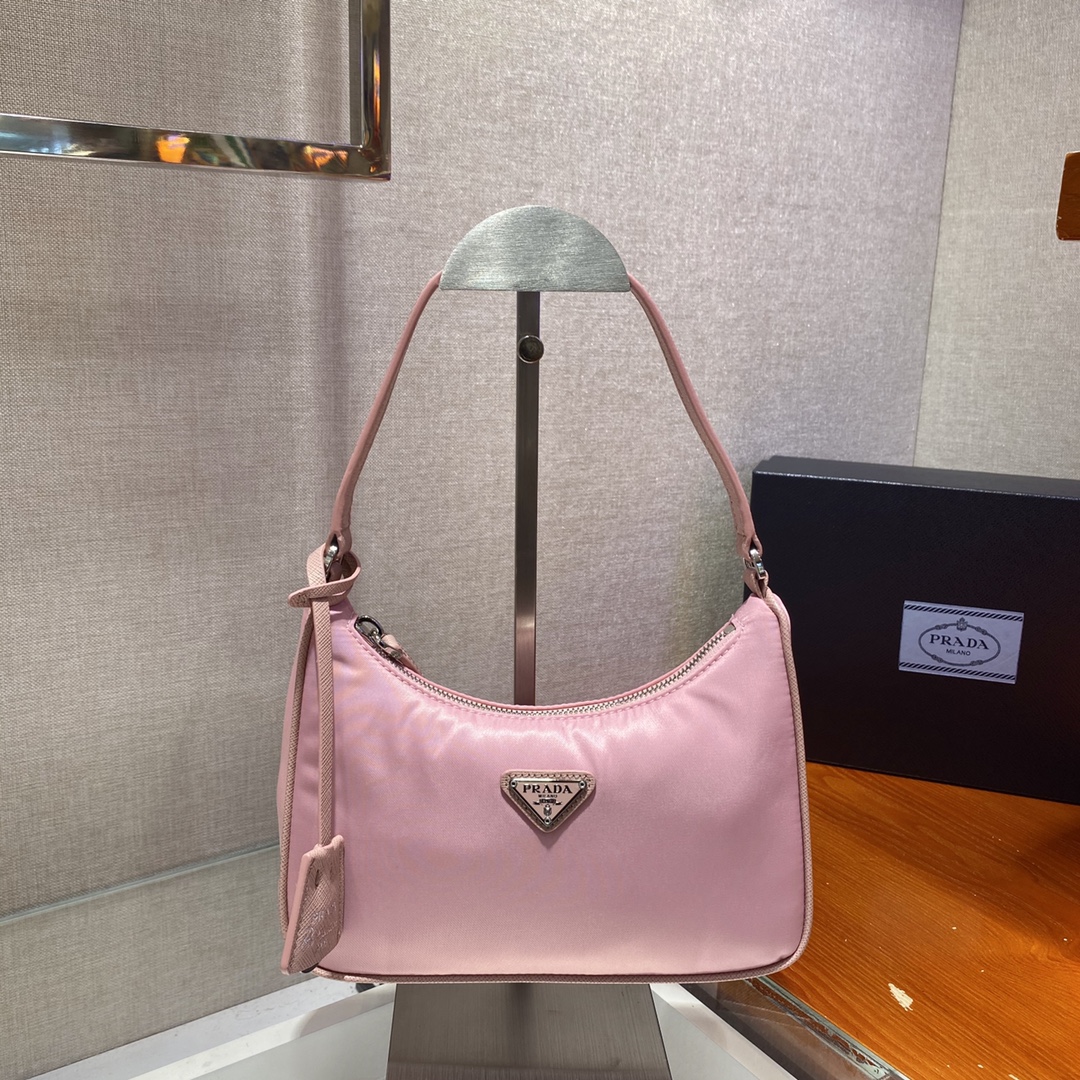 Prada Mini Re Edition 2005 Re Nylon And Saffiano Bag Pink 1NE204